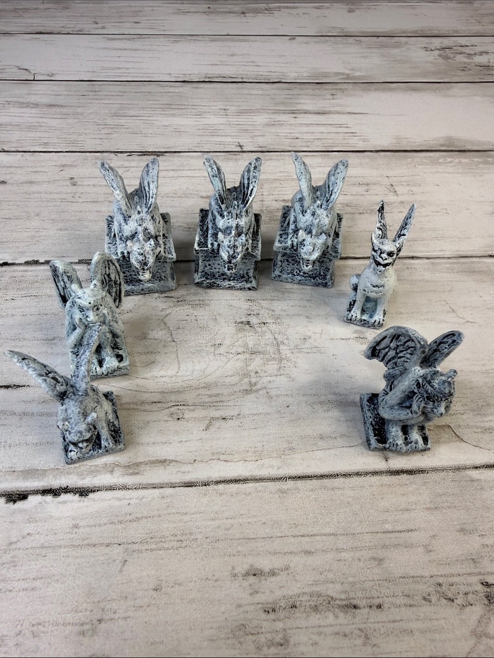 Lemax 52124 GARGOYLES Spooky Town Figurine Set of Halloween  Accessory set of 7